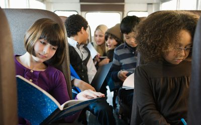 Children on school bus